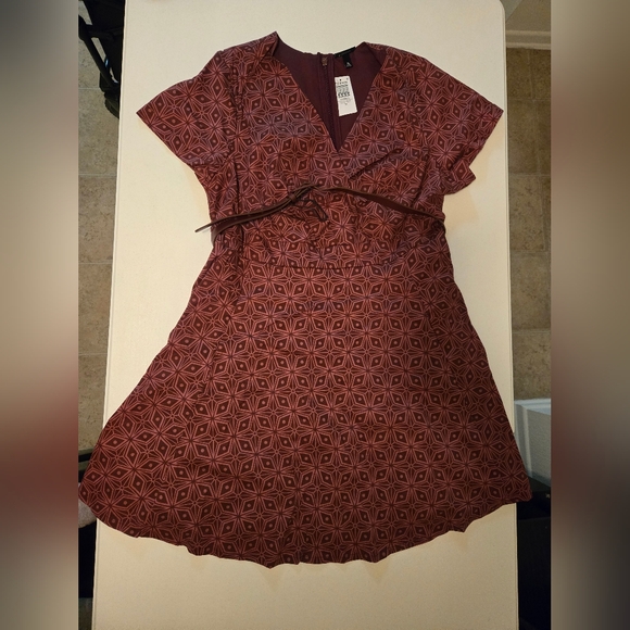 Torrid Maroon Patterned Mini Dress - Picture 9 of 13